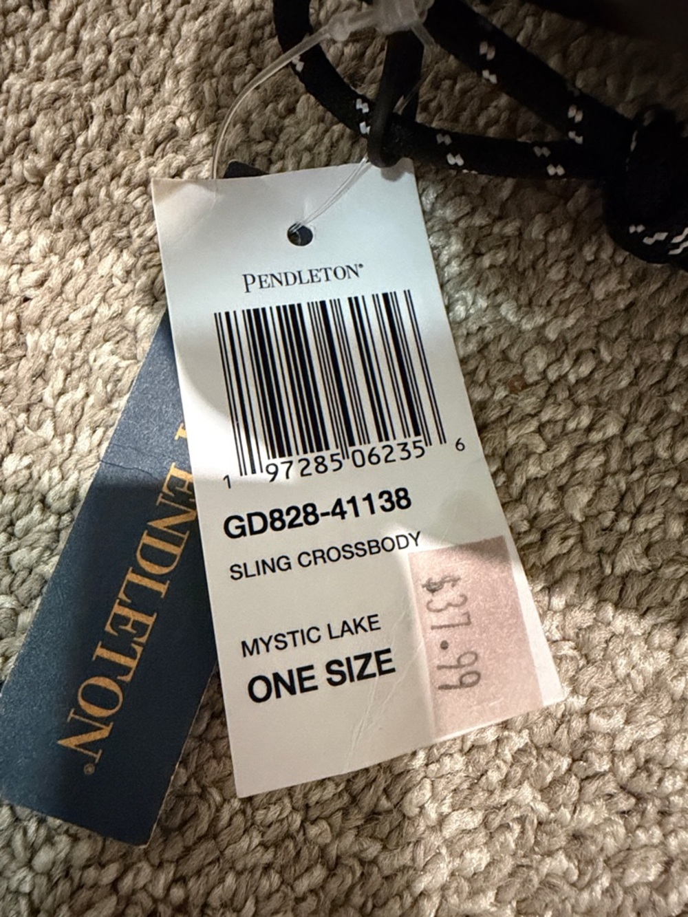 Pendleton Olive Green Belt Bag with Geometric Accent - Picture 2 of 2